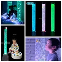 Rembourré Surround Seat Plinth Sensory Set Autisme Sensory Lights Square Corner Bubble Tube Podium Kits pour TDAH Enfants