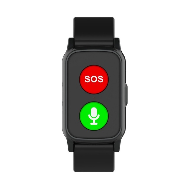 Smart Elderly Care Phone Watch Button Anti-Lost Heart Rate Blood Pressure GPS Positioning Bracelet with ABS Case Two-Way Call
