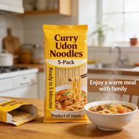 Low Fat Vegan Curry Udon Noodles Durum Wheat Sugar-Free Bulk Instant No Cook Factory Supply