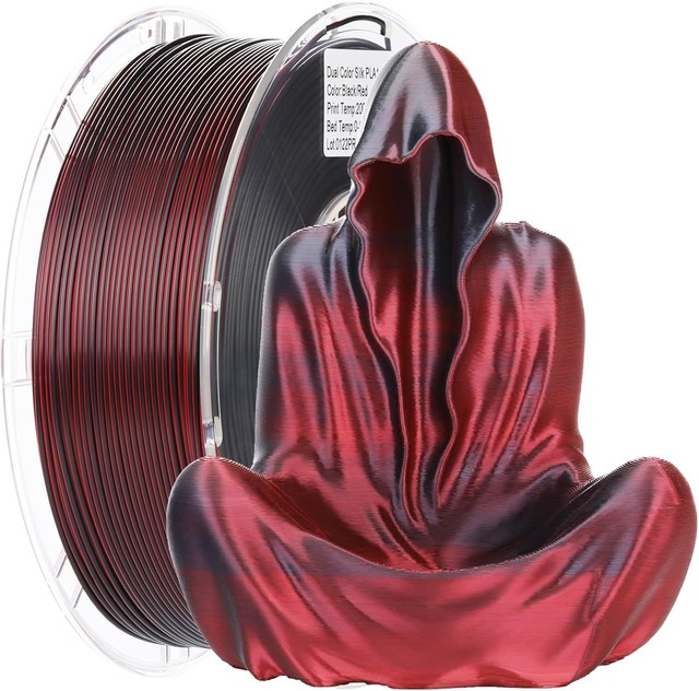 Silk PLA Filament 1.75mm with Two-Color Three-Color Rainbow Options - Premium FDM 3D Printing Material for Vibrant Models