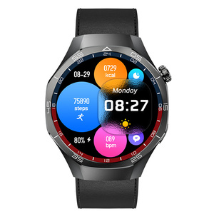 Montre connectée EDS SK8Mini noire et orange avec 3 paires de bracelets, étanche IP68, mode Île dynamique, modes sportifs, affichage permanent - Product Image 2