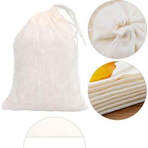 Sacs en coton, sachets en mousseline, 3x4 pouces, paquet de 10, biodégradables, pour les fournitures ménagères - Product Image 3