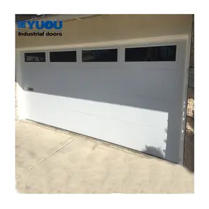 Nuove porte da Garage scorrevoli a ribalta 16x8 con isolamento a doppia testa sezionale in acciaio zincato moderno