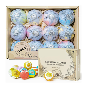 Cadeau de bain spa fait à la main personnalisé boule de fleur sèche bain effervescents livraison rapide bombes de bain cadeau pour la Saint-Valentin - Product Image 1
