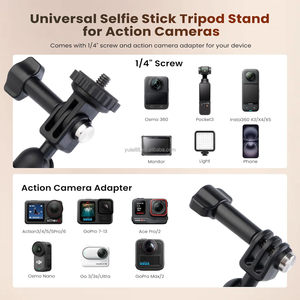 Trépied extensible de 40 cm, mini bâton à selfie portable pour DJI Osmo Pocket 3/4, support stable, poignée pour vlog, <span class=keywords><strong>accessoire</strong></span> pour caméra d'action - Product Image 2