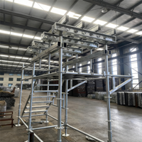 Sistem Perancah Modular Ring Lock Perakitan Cepat, Kapasitas Beban Tinggi, Penyangga Industri Luar Ruangan, Galvanis