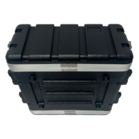 Boîtier de transport léger en plastique ABS rigide OEM 4U pour montage en rack, avec sac en filet zippé simple pour le rangement d'un amplificateur de puissance