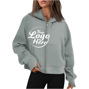 Terry 100% Cotton Sweatshirt Zip up Hoodies Fleece <b>Jackets</b> Oversized Sweatshirts Fall Fashion Outfits 2025 Sweaters Winter - Product Image 1