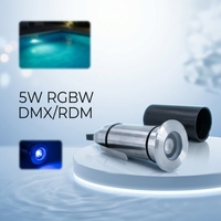 Lampe LED sous-marine miniature RGBW dimmable en acier inoxydable étanche IP68 12V 1W 3W pour piscine