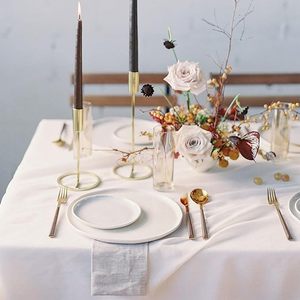 <span class=keywords><strong>Nappe</strong></span> de table carrée imperméable en polyester de style japonais, blanche, pour mariage, fête, luxe, marque KE-FEI, personnalisable - Product Image 1