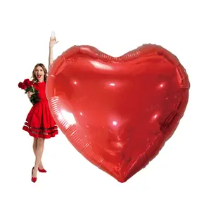 Love Mother's Day Proposal Marruage Valentine's Day Birthday Party Decorations 70inch Large Giant Red Heart Foil Balloons