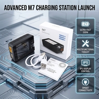 Chargeur-déchargeur mini DC ToolkitRC M7 200W 10A avec testeur de signal pour batteries LiPo 1-6S, alimentation pour drone RC FPV HOSHI