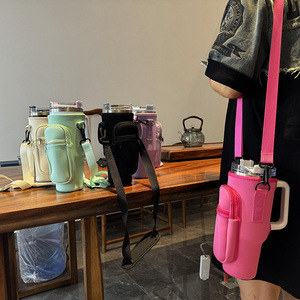 Autumn Winter New Cloth Modern and Simple Portable Diagonal Span Car Handle Cup Protective Cover - Product Image 4