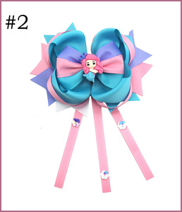 Little princess girl hair bows big glitter doll baby hair bows - Product Image 2