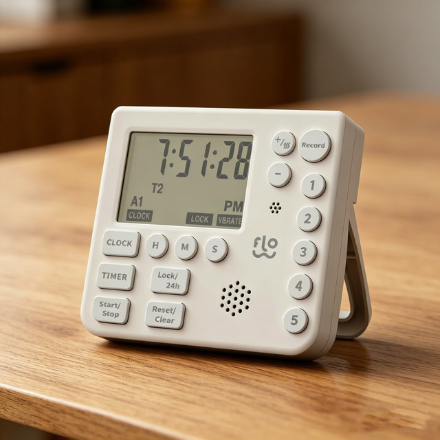 3-in-1 Voice Record Waterproof Smart Alarm Clock TFT Display 2.0-2.9" Screen Countdown Timer for Students Elderly
