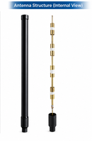 Antenne omnidirectionnelle en fibre de verre à gain élevé 250-350 MHz pour système de communication RF anti-UAV