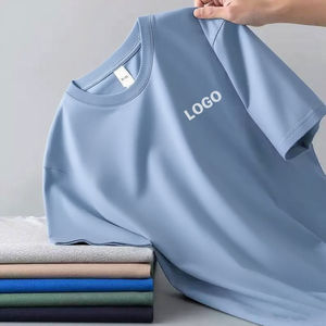 تي شيرت رجالي عالي الجودة مخصص تي شيرت قطني سادة بنمط صلب طباعة رقمية مطرز سادة سادة - Product Image 1