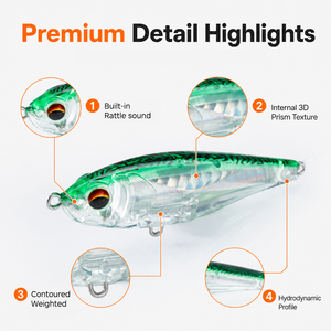 Señuelos de Pesca Tipo Lápiz de 70 mm/8.5 g, Señuelos de Lanzamiento Largo para Agua Salada, Señuelos Artificiales para Pesca de Trucha, Pesca de Arrastre, Twitchbait para Pesca Costera - Product Image 5