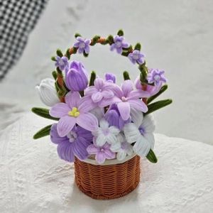 Dropshipping regalo casero Diy ramo materiales paquete tulipán girasol hecho a mano <span class=keywords><strong>cesta</strong></span> de flores - Product Image 3