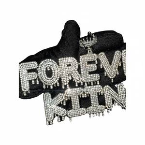 Moissanite Nom Litière Pendentif Moissanite Blanc Forme Ronde Personnalisé Litière Pendentif - Product Image 1