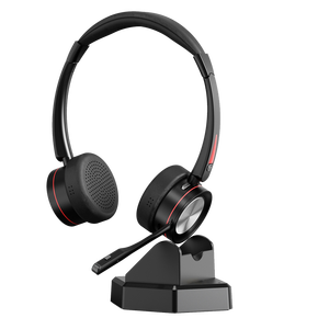Auriculares inalámbricos duales ENC M890BTD con estación base, micrófono con cancelación <span class=keywords><strong>de</strong></span> ruido y conexión USB para centro <span class=keywords><strong>de</strong></span> llamadas u oficina. - Product Image 1