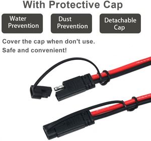 ปลั๊กเสียบ12 V สำหรับรถยน<span class=keywords><strong>ต</strong></span>์,<span class=keywords><strong>สาย</strong></span>ไฟ<span class=keywords><strong>ต</strong></span>่อพ่วงช่องเสียบ SAE ไปยังสายจัมเปอร์ SAE - Product Image 4