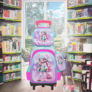 Sac à dos scolaire à <span class=keywords><strong>roulettes</strong></span> et poignée pour enfants, modèle garçon et fille, le plus vendu – Fabricants - Product Image 3