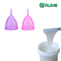 Copa menstrual de silicona líquida, transparente, grado médico, platino, 100%