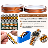 Ruban de polissage pour bracelet de montre, ruban en polyimide de 5 mm pour la réparation de boîtiers de montre, adhésif silicone haute température pour masquage