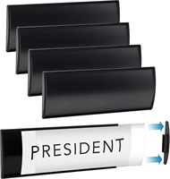 Support mural incurvé en aluminium pour panneaux de porte de bureau, plaqué argent, impression numérique couleur personnalisée, plaque signalétique pour entreprise