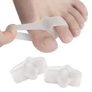 Double Ring Toe Separator Hallux Valgus Overlapping Foot Care Elastic Silica Toe Stretcher Soft SEBS Toe Spacer