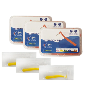 Eco-friendly ortodontico dentale spazzolino usa e getta con manico in plastica spazzola interdentale funzione pulita - Product Image 4