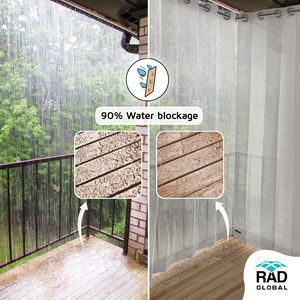 White HDPE Eyelet Outdoor <b>Curtains</b> 150 GSM with Clean Minimal Elegance and Durable Weather Resistant Comfort for Modern Outdoor - Product Image 5