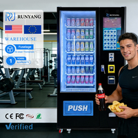 Máquina Expendedora Inteligente Personalizada RUNYANG con Lector de Tarjetas, Máquina Expendedora Automática Combinada para Alimentos y Bebidas