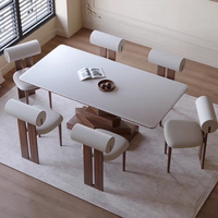 Chaises de salle à manger modernes en bois, très demandées, avec dossier confortable pour restaurants, hôtels et usage domestique - Laine de mouton/Cuir