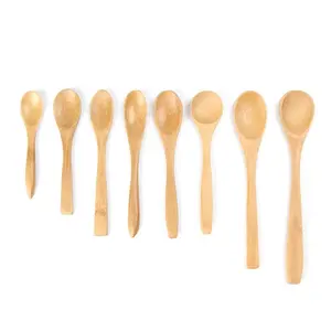 7 Cm Small Spatula Natural Wood Scoop Wooden Stick For Face Cream Mini Bamboo Cosmetic Spoons Medicine Spoon