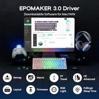 Clavier de jeu OEM ODM HE75 V2 TMR à effet Hall avec bouton rotatif interchangeable, déclenchement rapide, polling 8K, actionnement réglable, hybride
