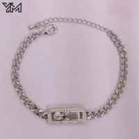 Pulsera de latón con dijes de San Judas Tadeo, cadena Figaro, joyería religiosa de diseño, oro laminado de 14K, 3 tonos, alta calidad YM