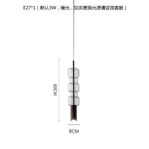 โคมไฟระย้าสไตล์นอร์ดิกแบบไม้ไผ่ผสมกระจก ดีไซน์หรูหรา ประกอบเองได้ เหมาะสำหรับห้องนั่งเล่น ห้องรับประทานอาหาร ห้องนอน โคมไฟห้อยเพดานเรียบง่ายทันสมัย - Product Image 3