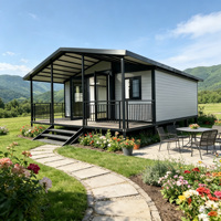 Casa Contenedor Prefabricada Modular Portátil de 20 pies/40 pies con Paneles de Pared de Madera, Metal y Plástico para Jardín, Campamento, Casa de Huéspedes, Patio Trasero y Oficina