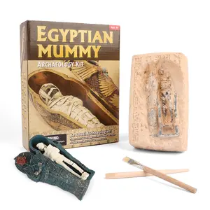 Momia arqueológica egipcia antigua, juguetes para excavar a mano, juguete de ciencia arqueóloga
