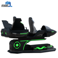 Simulateur de vol d'avion en VR pour deux joueurs, en métal et fibre de verre, jeu de tir, machine d'amusement éducative, aventure aéroportuaire