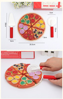Ensemble de cuisine de Pizza en bois pour enfants, jouets, ustensile de cuisine pour faire semblant, faire semblant