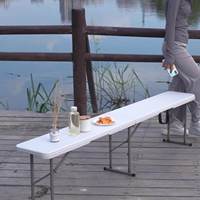 Vente en gros Offre Spéciale 6FT commercial restaurant jardin mariage camping utiliser plastique pliant en deux banc
