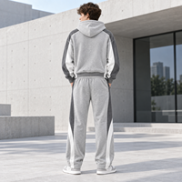 Ensemble de survêtement personnalisé pour homme, sweat-shirt à blocs de couleur, 2 pièces, streetwear, pour un usage quotidien décontracté