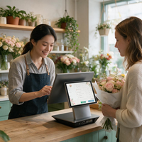 ZOLON WS16A Dual Screen Windows 11 POS 15.6"+11.6" Layar Pelanggan Intel i5 8+128GB SSD Wi-Fi 6 Mesin Kasir MOQ Rendah 10pcs
