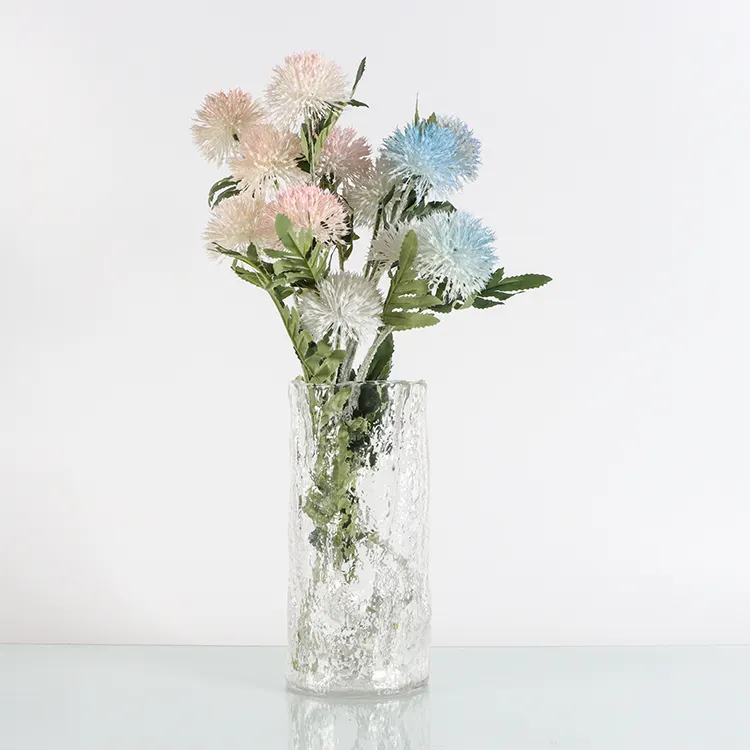 Glass Glas Round Glass Vase Frosted Gradient Color Mariage Glas Vases Cheap Wholesale Home Decor Flower Vase