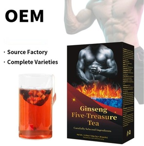 Oem Man Organic Blended Five Treasure Ginseng Sabor Red Date Kidney Saúde Energia Fertilidade Herbal Chinesa Ginseng Kidney Tea - Product Image 2
