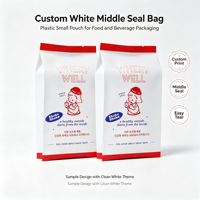 1. Sachet souple à soufflets latéraux personnalisé avec logo, plusieurs capacités (30g, 50g, 100g) pour poudre alimentaire