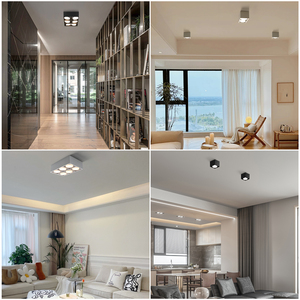 Puluoti bề mặt gắn kết LED Spotlight + Có thể thay thế gx53 LED bóng đèn 15W 21W 27W Trần Đèn tại chỗ AC110 220V 3000K/4000K/6000K - Product Image 3